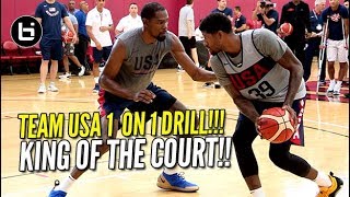 USA BASKETBALL CRAZY 1 ON 1 DRILL Kevin Durant vs Paul George amp More [upl. by Llerrit197]