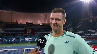 Hubert Hurkacz  PostMatch Interview  R1  2024 Dubai Duty Free Tennis Championships [upl. by Ayres914]