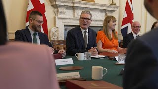 Keir Starmer holds first cabinet meeting after winning election  AFP [upl. by Eeresed]