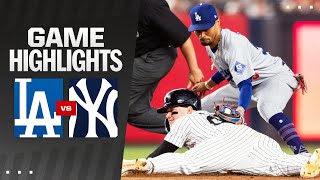 Dodgers vs Yankees Game Highlights 6924  MLB Highlights [upl. by Llenrup]