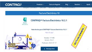 Como actualizar contpaqi Factura Electrónica 1021 en 2023 [upl. by Ecitnirp758]