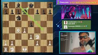 0 TO 1800 ELO Challenge  Pavan Mayya  Beating the 1200 Rated Bot chess budapest olympiad [upl. by Aikenahs]