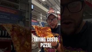 Trying Costco Pizza costco costcofood pizza foodreview asmr samsclub shorts [upl. by Drofliw]