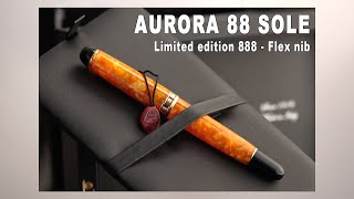 Stilografica Aurora 88 Sole Limited edition 888  flex nib test [upl. by Wadell]