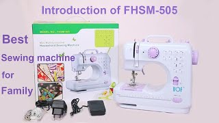 Detailed introduction video of sewing machineFHSM505 [upl. by Nileve]