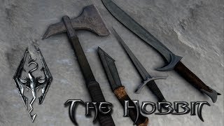 Skyrim Mod The Hobbit LOTR  Weapon Pack [upl. by Aissatsana813]