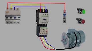 contractor motor step stop wire diagram in Telugu [upl. by Nalda]