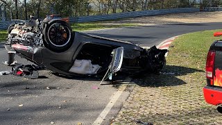 Nurburgring AMG GTR crash [upl. by Rourke106]