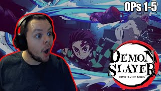 REACTING TO ALL DEMON SLAYER OPENINGS 15 FOR THE FIRST TIME [upl. by Leno614]