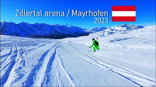 Skiing in Austria Zillertal Arena  Mayrhofen  2023 [upl. by Morris]