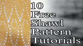 10 Easy Free Crochet ShawlWrap Tutorials  My Top 10 [upl. by Celine]