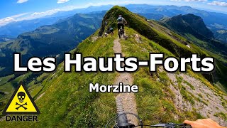 Les HautsForts Morzine  INSANE MTB Experience DANGEROUS Climb [upl. by Lustick426]