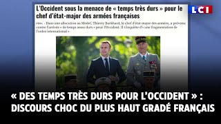 « Des temps très durs pour l’Occident »  discours choc du plus haut gradé français [upl. by Hastings]