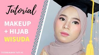 TUTORIAL MAKEUP  HIJAB WISUDA  Simpel dan Gampang Banget [upl. by Wendelin]