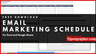 Email Marketing Schedule Template for Excel Free n Printable 🡆 httpbitly2Z7vJqh [upl. by Eceinaj500]