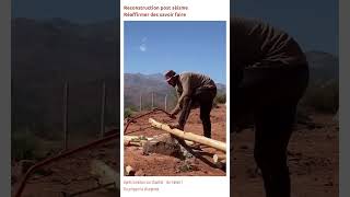 Reconstruction traditionnelle Marocaine  La toiture en bois [upl. by Nnaid]