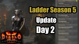 Blade Fury Assassin Season 5 Ladder Update Day 2  Diablo 2 Resurrected [upl. by Hokanson]