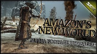 Amazons 🏹NEW WORLD MMO EXPANDED ALPHA FOOTAGE Dropped PVP Gameplay Combat Analysis Mechanics [upl. by Brita]