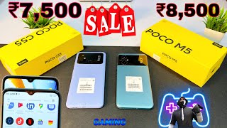 Poco C55 🆚 Poco M5 🔥 Heavy Discount ⭐ Full Unboxing ⭐ Comparison ⭐ camera ⭐ full Detials in hindi [upl. by Eserehs]