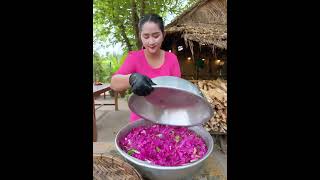 Fish and flower together foodpreparation foodie shorts [upl. by Tenaj]