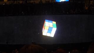 Harry Styles Live on Tour Dallas  Rubiks Cube Animation  652018 [upl. by Fern]