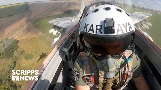 Heroic Ukrainian pilots cockpit cam shows daring belowradar flight [upl. by Chellman]