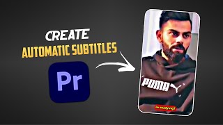 Create Automatic Subtitles in Premiere Pro [upl. by Laemaj355]