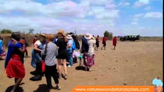 Maasai Village welcome visit in Amboseli [upl. by Aicertap]