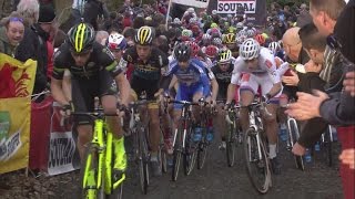 Fantastic finish in the Elite Men’s Race  201516 Cyclocross World Cup  Namur Belgium [upl. by Ehcram]