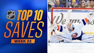 Top 10 Saves from Week 22 202324 NHL Season [upl. by Cicenia326]