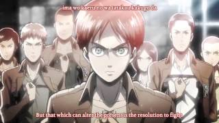 Shingeki No Kyojin Opening 1 With Lyrics [upl. by Pattin]