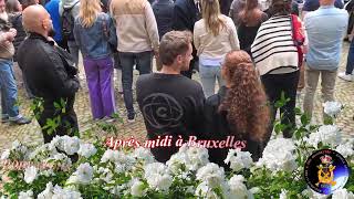 55 Roses de ducasse dAth 💐 dans la cour de lhôtel de ville de Bruxelles Fanfare de Moulbaix [upl. by Enaz]