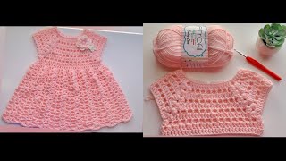 Canesu tejido a crochet para bebe 3 a 6 meses  Utilizando lana gruesa [upl. by Anowahs]