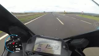 Yamaha R3 top speed 210 GPS [upl. by Montgomery]