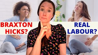 BRAXTON HICKS VS CONTRACTIONS What do Braxton Hickslabour contractions feel like [upl. by Aneeh833]