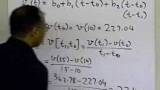 Newtons Divided Difference Polynomial Interpolation Quadratic Interpolation Example Part 1 of 2 [upl. by Atiuqa]