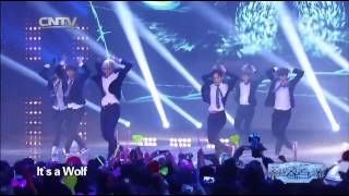 K POP EXO M Growl  Wolf China LIVE 20140130 [upl. by Liartnod]