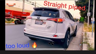 Straight Piped 2018 Toyota Rav 4  Muffler amp Resonator Delete [upl. by Aserehs]