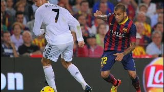 Dani Alves le tira un caño a Cristiano Ronaldo [upl. by Hsirap]