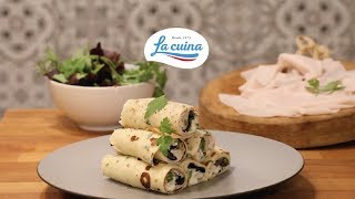 Videoreceta Creppe de pechuga de pollo con queso azul [upl. by Teddman]