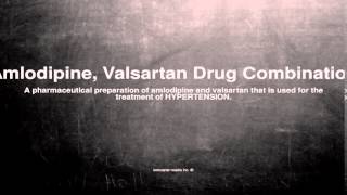 Medical vocabulary What does Amlodipine Valsartan Drug Combination mean [upl. by Jeanna]