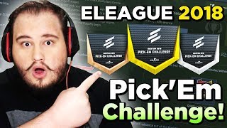 MINHAS APOSTAS PARA O MAJOR 2018😜 ELEAGUE BOSTON 2018 PickEm Challenge [upl. by Sayer]