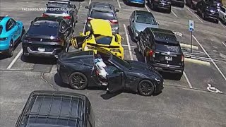 MPD Crooks caught on camera stealing roof off Corvette in parking lot [upl. by Angi]