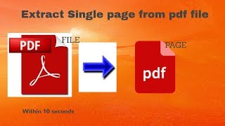 How to save A single page From PDF File [upl. by Clarisse]