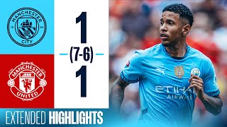 HIGHLIGHTS  City beat United 76 on penalties  Community Shield 2024 [upl. by Joye589]