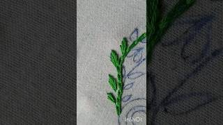 satin stitch embroidery design of leaf 🌿 [upl. by Dolhenty]