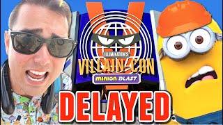 VillainCon Minion Blast DELAYED at Universal Studios Orlando [upl. by Ahsyia]