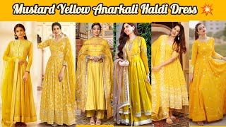 💯 Special Yellow Colour Anarkali Suit Design🧡🤗 trending haldioutfits latest wedding [upl. by Atilek]