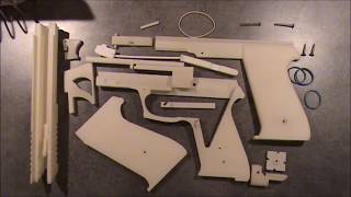 3D Printed rubber band gun with blowback mechanism  SIG SAUER [upl. by Jarrad]