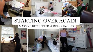 Massive declutter and rearranging my small house Simplifying Cleaning and decluttering for summer [upl. by Etnoed]